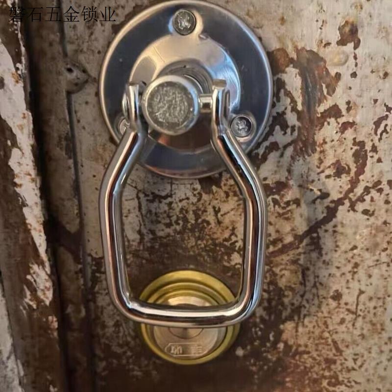 铁防盗锁栅栏门申士牌铜锁舌双锁头9472A2申翔铜锁芯插芯门锁.