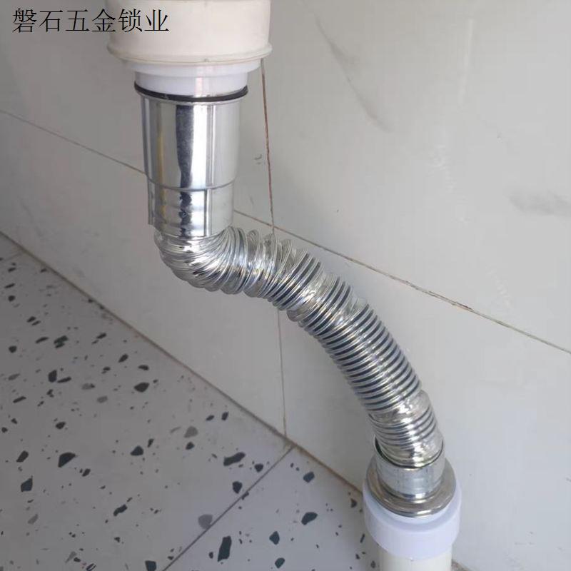 便池排尿管胶头S弯钢丝排水管内置防臭芯免胶配件防臭小便器下.