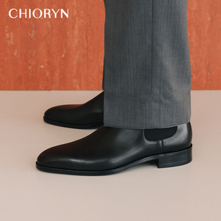 【跑车楦】chioryn青润切尔西靴子男士真皮马丁靴中帮户外靴皮鞋