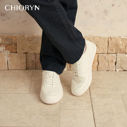 【意大利小牛皮】chioryn青润BC板鞋男士真皮透气经典休闲小白鞋