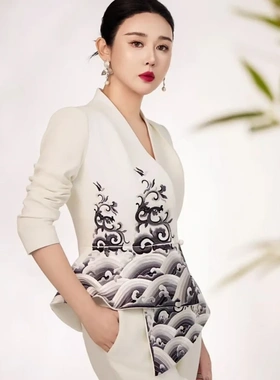 LADYPOWER水云间系列----水龙纹西装套装  63140A/F