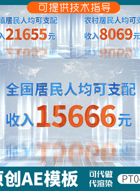 045白色科技数据文字ae模板企业片头增长宣传大数据历程汇报蓝色