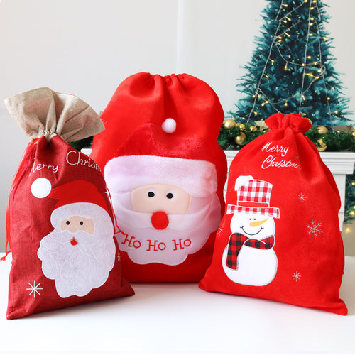 圣诞节装饰品圣诞老人礼物袋大号