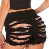 2026春夏新款 露臀D 欧美高腰破洞热裤 heels牛仔裤 夜店跳舞性感短裤