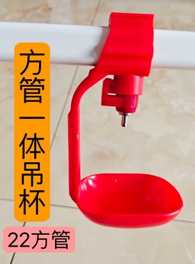 鸡用方管一体吊杯饮水器22方管吊杯乳头饮水器鸡鸭用自动饮水器