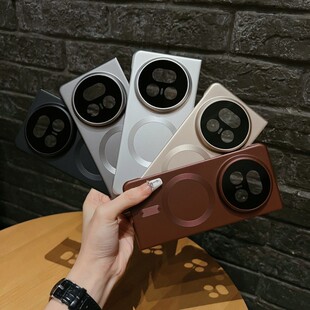 无边框金属漆适用荣耀magicV5手机壳新款高级感vivoX fold5折叠屏超薄磨砂全包保护套x6男女带镜头膜散热外壳