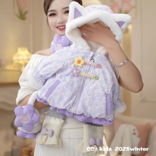 女童羽绒棉服1岁宝宝冬装3婴儿童装加厚加绒洋气小童棉衣外套冬季