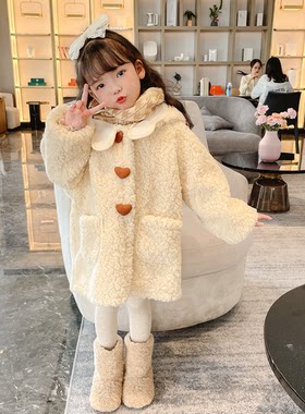 冬季连帽洋气女童外套
