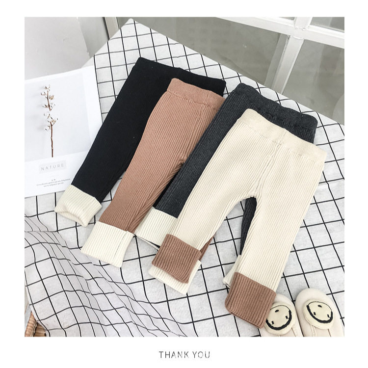 2023秋冬女童打底裤外穿薄款儿童洋气百搭宝宝韩版保暖毛线裤