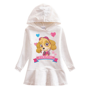 2023春秋季 儿童连帽卫衣连衣裙卡通女孩宝宝棉质休闲洋气裙子 新款