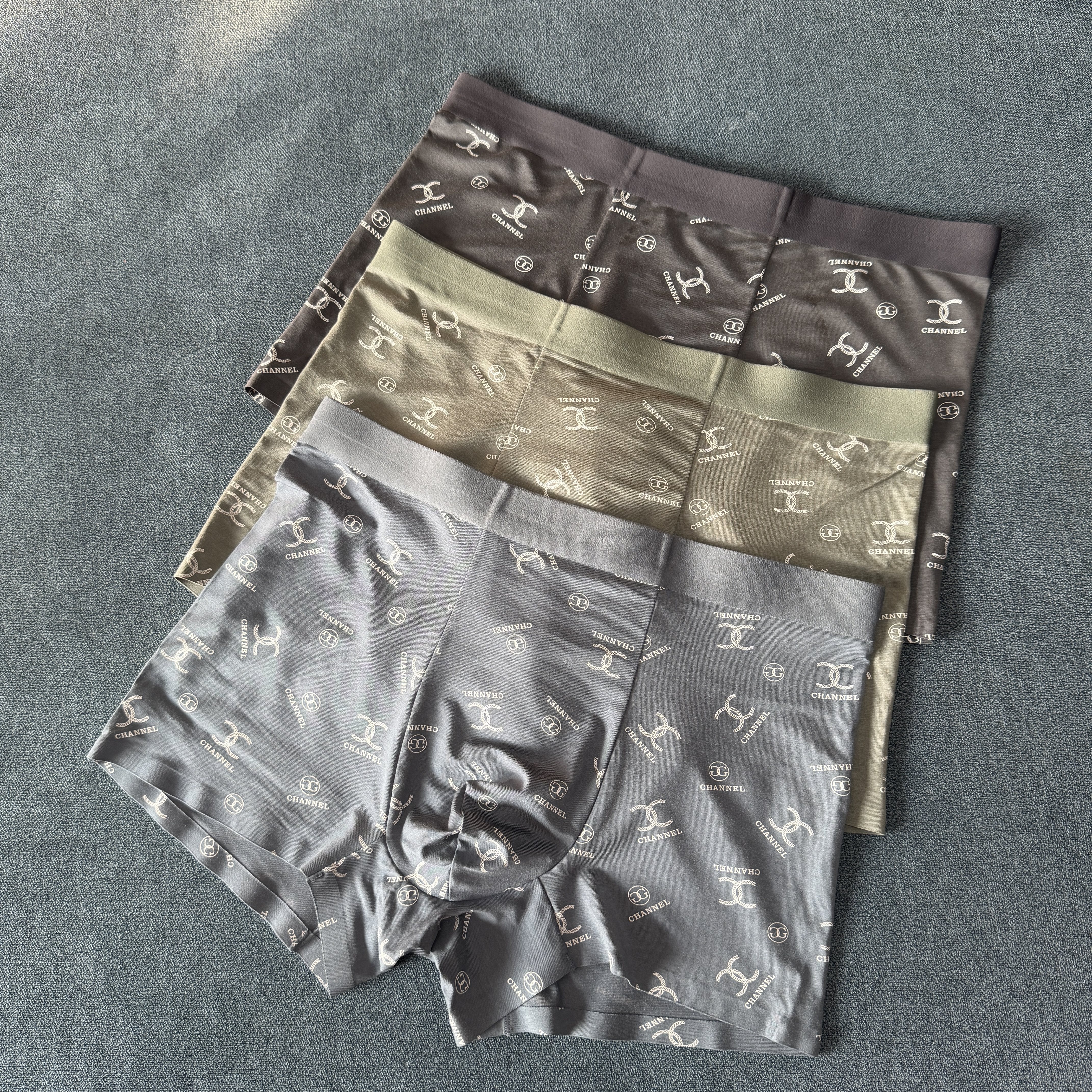 【甄选奥地利兰精莫代尔】潮流印花丝滑无感无痕中腰男内裤蚕丝裆