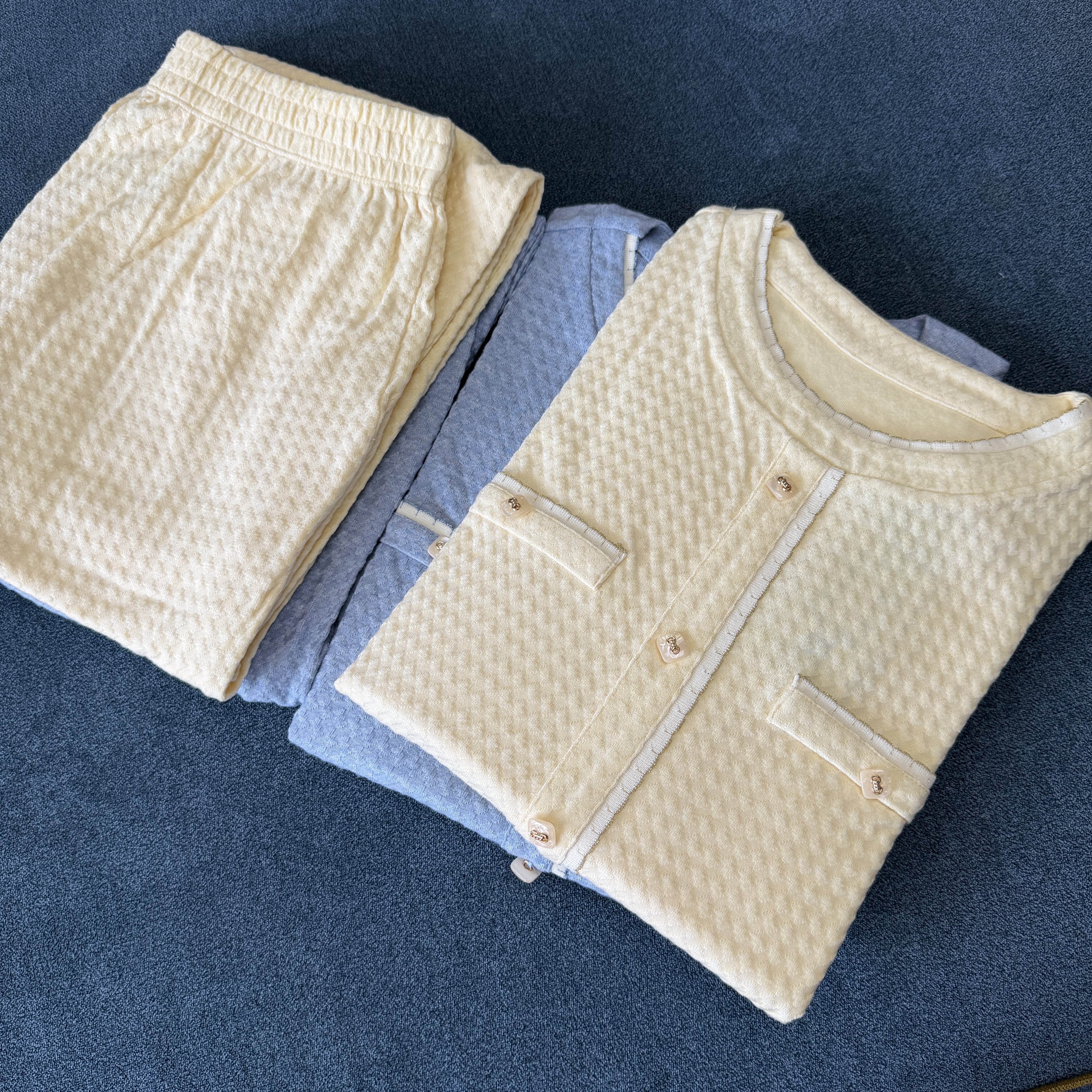 【词穷 太高档了~】郁见花颜小香风秋冬圆领套头女家居服睡衣套装
