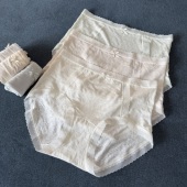 60支莫代尔提花中腰女内裤 无比丝滑 软得像揣了团云 三条装