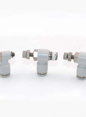 亚德客型气动气缸调速接头ASL/PSL4/6/8/10-M5/01/02节流阀限流阀