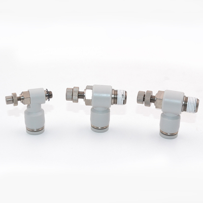 亚德客型气动气缸调速接头ASL/PSL4/6/8/10-M5/01/02节流阀限流阀