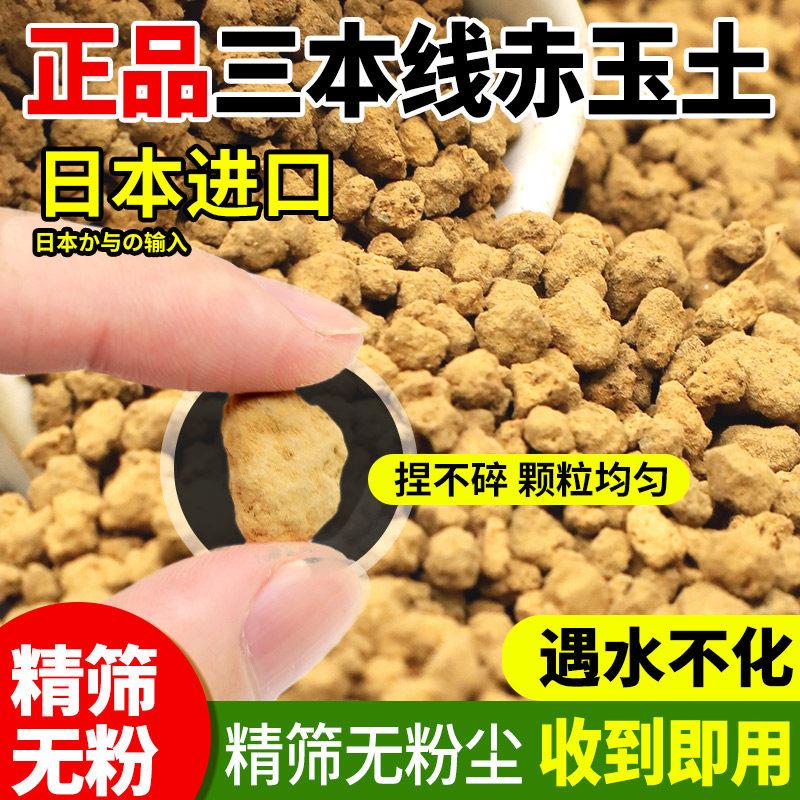 三本线日本进口赤玉土正品硬质颗粒大包装盆景专用爬宠多肉铺面石