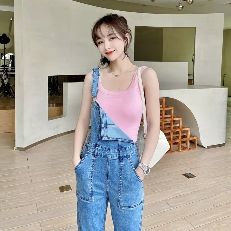 卡卡防走光双U领修身吊带背心