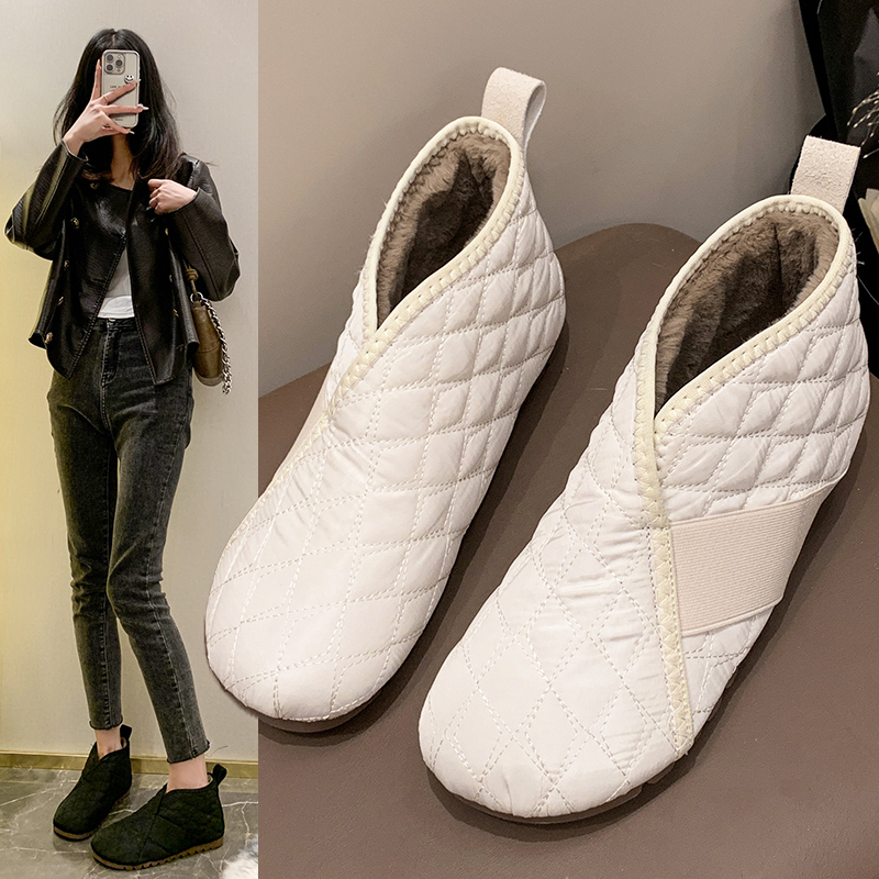 短筒雪地靴女保暖抗寒东北棉鞋