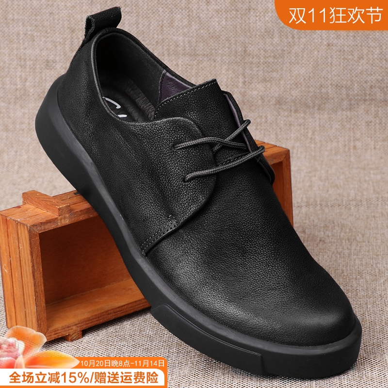 休闲皮鞋男真皮2025新款软底软面皮商务透气百搭单鞋头层牛皮男鞋