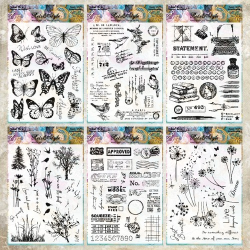 大号复古手账剪切本DIY硅胶印章