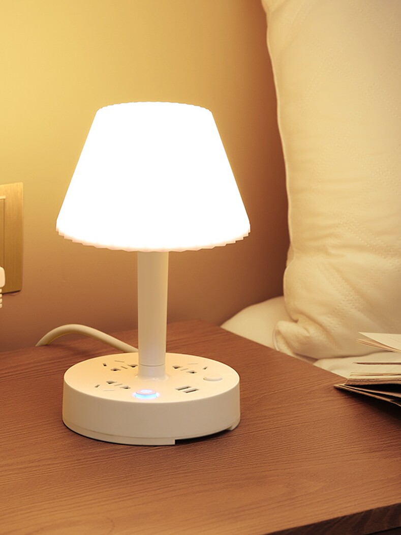 多功能床头台灯卧室婴儿喂奶带插座一体小夜灯学习专用护眼睡眠灯