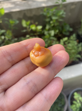 原创柿子吊坠俏色事事如意挂坠