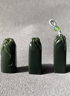 印章挂件小众天然和田玉情侣