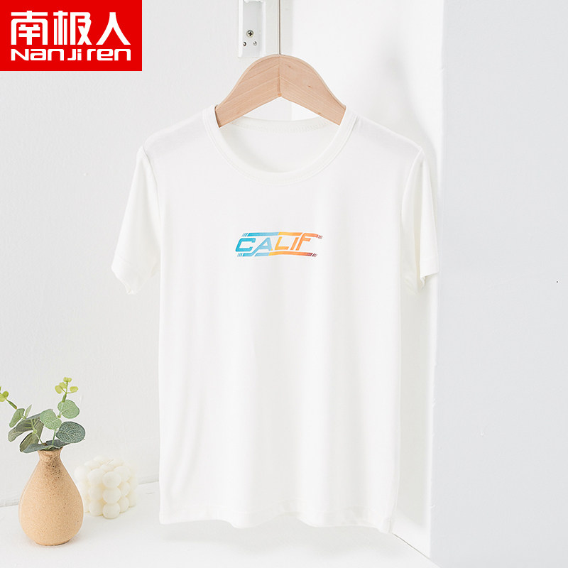 南极人圆领休闲短袖半袖图片
