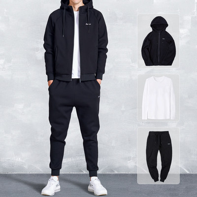 运动服卫衣套装男士秋季2019新款加绒休闲装潮搭配帅气秋冬款外套|ruв категории Мужская одежда, свитер - от Buy2taobao.com для оказания профессиональной услуги покупки агента Taobao