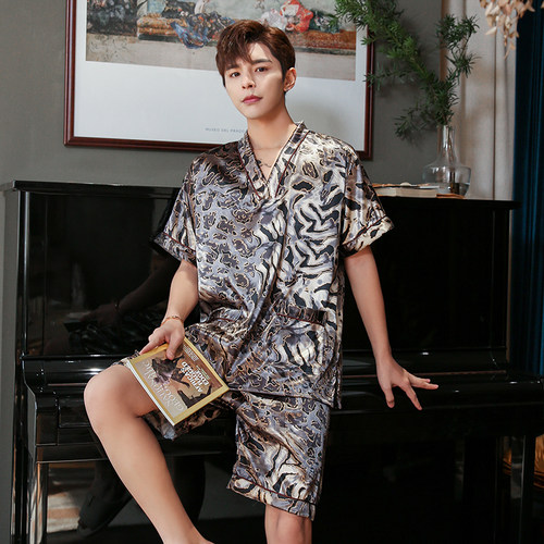 超柔软抗皱保色冰丝浴足疗汗蒸服