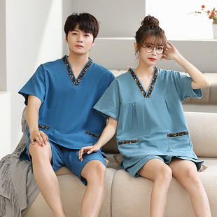 高档加厚纯棉女款 全棉 浴服男士 汉蒸服情侣按摩足疗桑拿汗蒸服大码