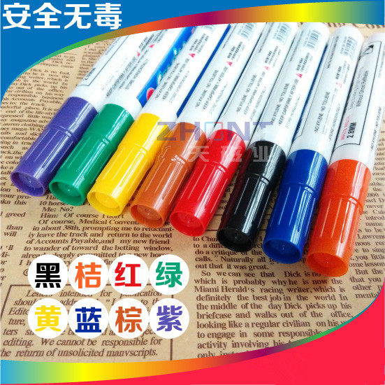 무료 배송 어린이 그림 그리기 보드 교육을위한 컬러 화이트 보드 펜 8 색 펜 ZHI 브랜드 지울 수 있는 수성 마커