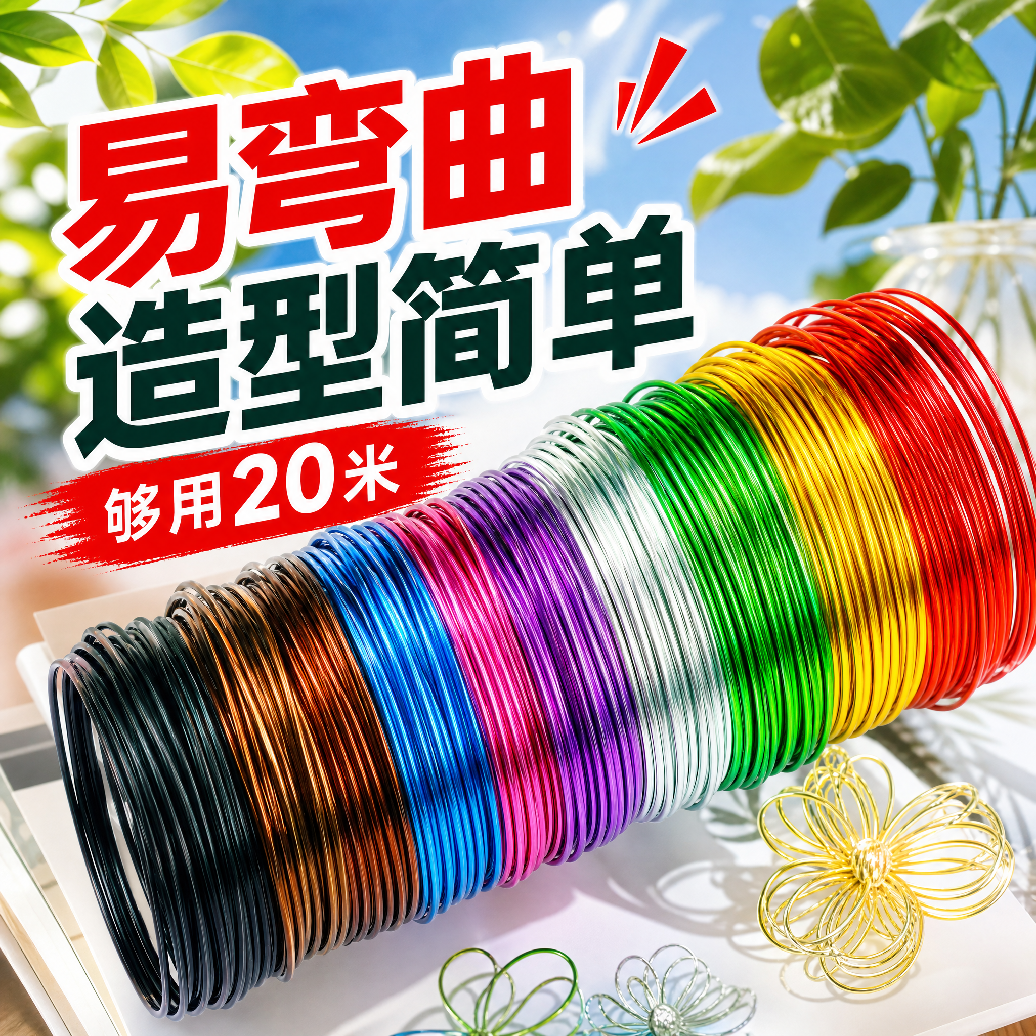 手工铝丝diy定型铁丝线
