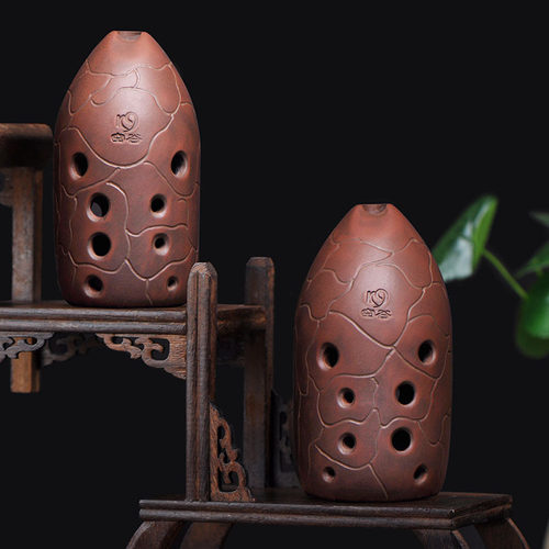 专业演奏笔筒双腔窑变空谷埙入门