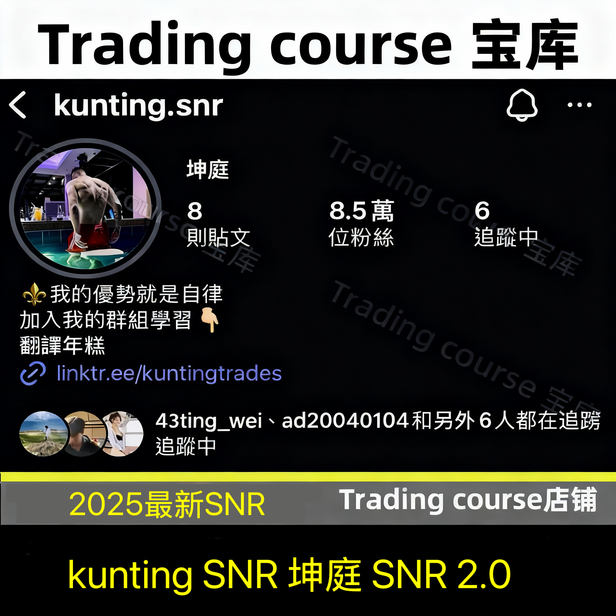 kunting SNR 坤庭 SNR TRADING SECRETS2.0 snr技术