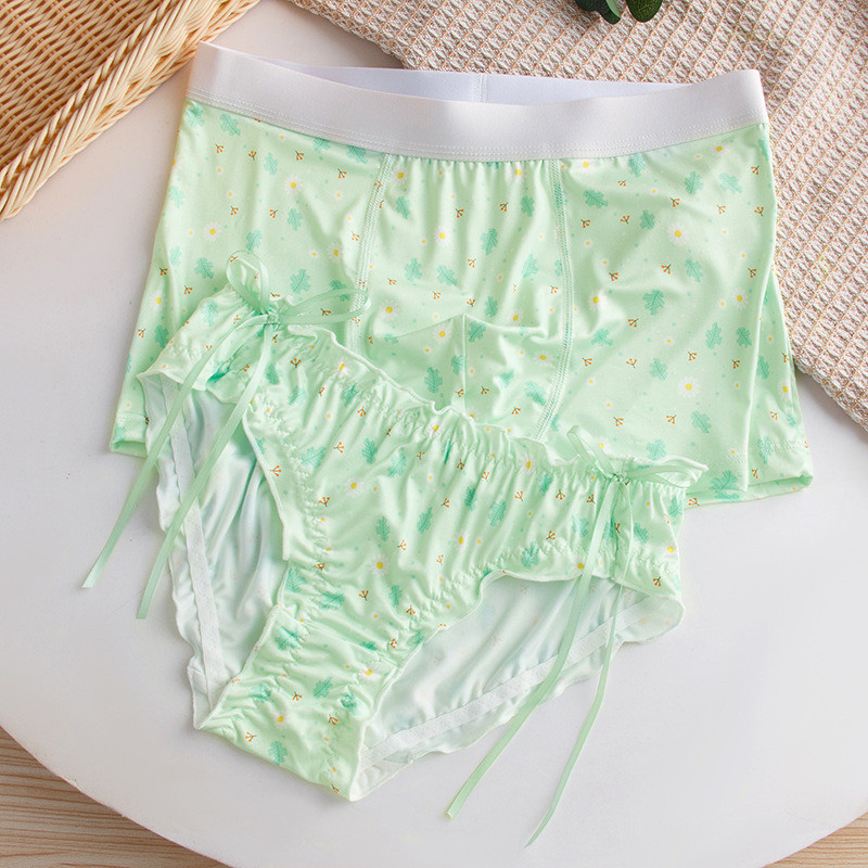 小花小清新七夕节情人礼物情侣内裤纯棉内档抑菌舒适透气可爱内裤,女士内衣/男士内衣/家居服,平角裤,淘宝优惠券,粉丝福利购,淘宝优惠卷