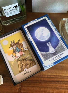 【现货】进口正版 月下兔子塔罗牌 Lunalapin Rabbit Tarot卡罗牌