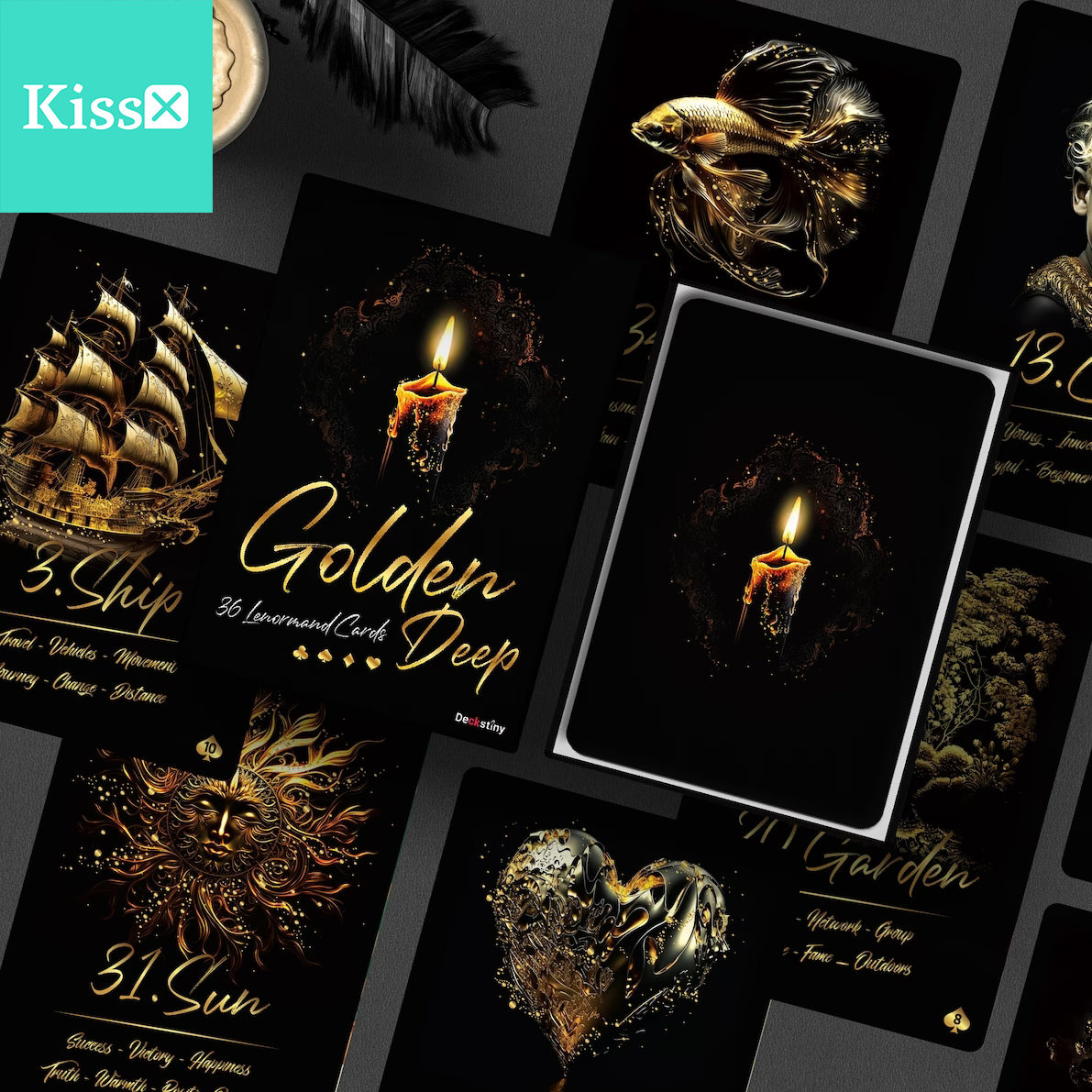 进口正版金色深渊雷诺曼卡