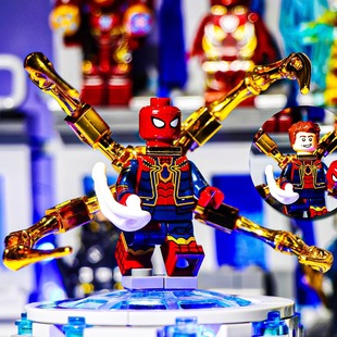 复仇者联盟漫威第三方蜘蛛侠钢铁侠积木小人仔拼装 玩具偶手办摆件