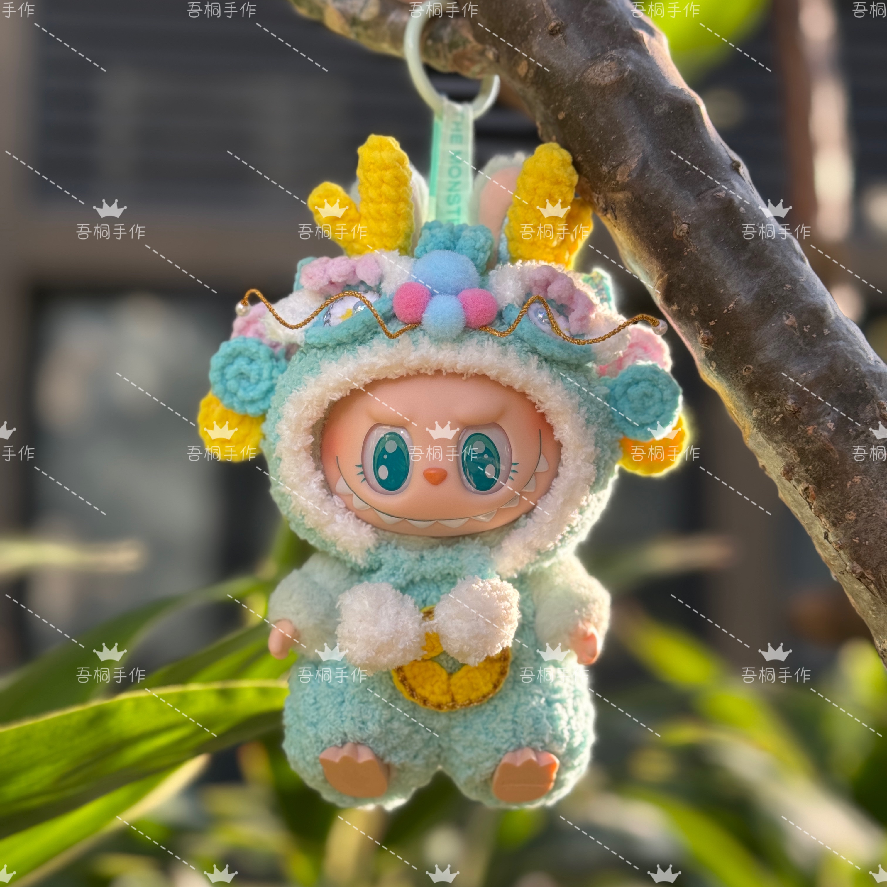 拉布布二代坐坐中国风醒狮龙套装