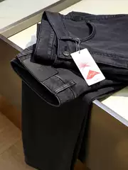 【242412034】Casual Black Cow Green Eco-Friendly Tencel Thin Men's Straight Loose Black Jeans