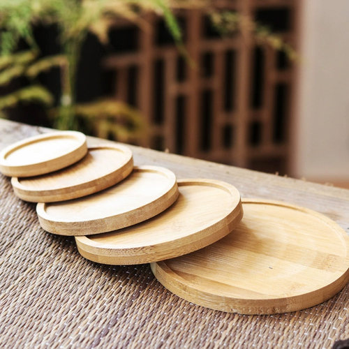 厂家直竹制杯垫茶托防滑竹木餐垫杯垫餐桌隔热垫植物托盘茶杯垫