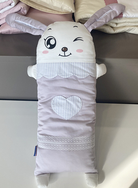 卡通全棉60s长绒棉兔子宝宝枕头 儿童小枕软枕低枕1-6岁动物抱枕