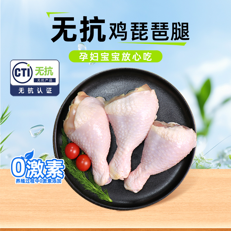 春雪无抗琵琶腿500g 鸡腿冷冻 出口级 鸡小腿炸鸡腿清真食品烧烤