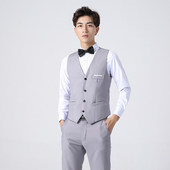 春秋新款 马甲宽松坎肩男背心胖子大号西服马夹 西装 加肥加大码 男士