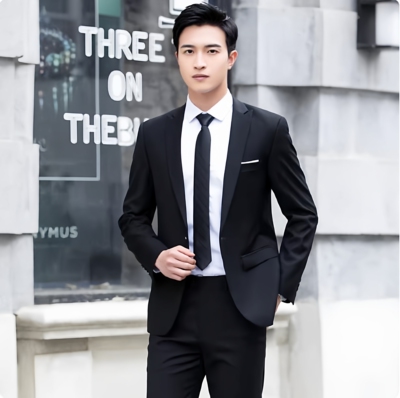 西服套装修身成人礼面试伴郎新郎商务休闲职业正装男士小西装外套