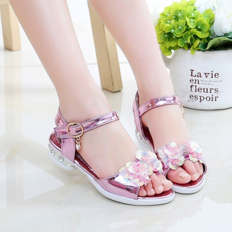 2018夏季新款女童涼鞋公主鞋蝴蝶結水鑽涼鞋中大童女孩夏涼鞋韓版在類目 童鞋/嬰兒鞋/親子鞋, 涼鞋中 - 來自Buy2taobao.com提供專業的淘寶代購服務