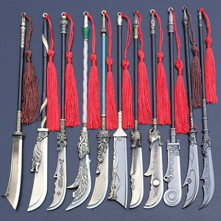 关羽青龙偃月刀关云长见龙谢甲狄龙黄忠杨业颜良手办武器道具模型