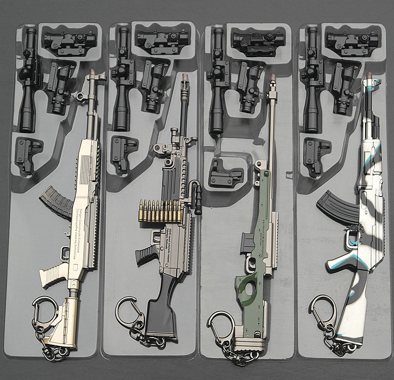 绝地大逃杀武器吃鸡模型钥匙扣