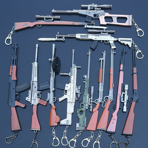 绝地大逃杀武器模型钥匙扣